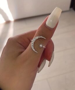 Zinc Alloy Crescent Ring