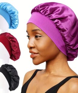 Extra Large Satin Silky Elastic Band Cap
