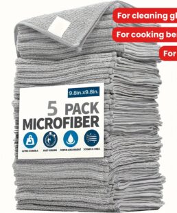 5 Pack Kitchen Towel Fiber Cleaning Cloth