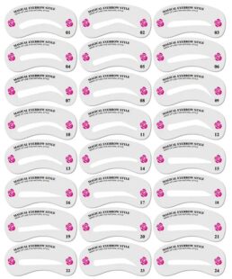 24 Styles Eyebrow Shaping Stencils